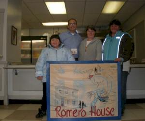 (Pictured:  Clow Canada Vice President General Manager Rick Benoit and Romero House Staff and Visitors)