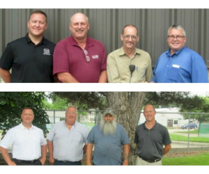 (Pictured top from L-R: Mark Willett, Dave Anderson, Robert Yeager, and John Grahek and bottom from L-R: Mark Willett, Ed Murphy, Jeff Howard, and Andy Holmberg)
